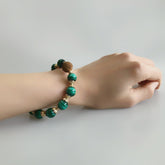 Vintage Style 10mm Malachite Herbal Bracelet
